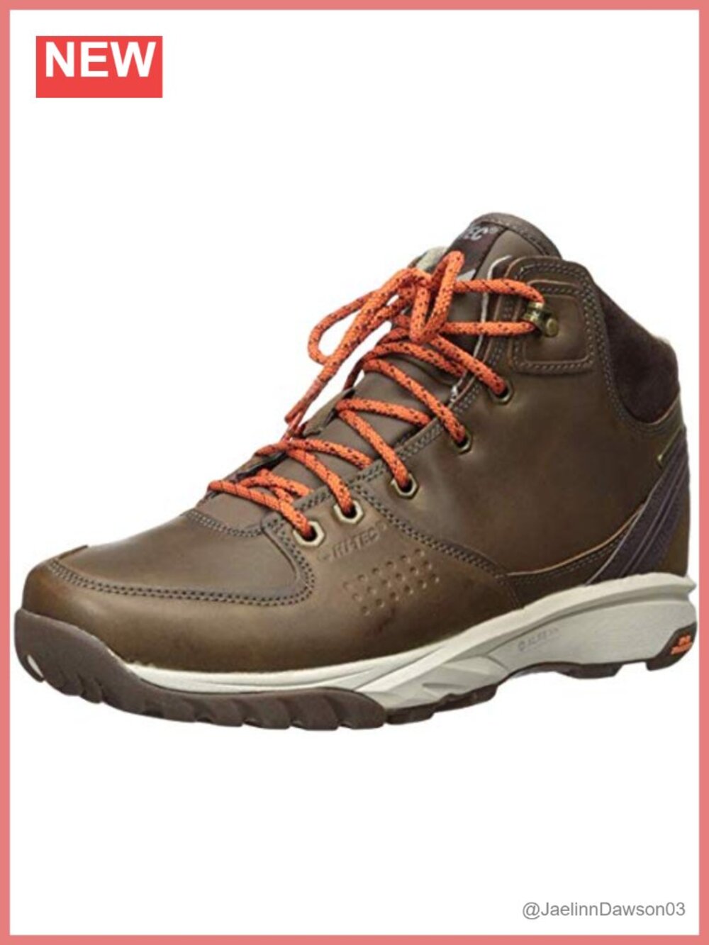 Waterproof Mid Backpacking Boot Faux Leather Lace-Up